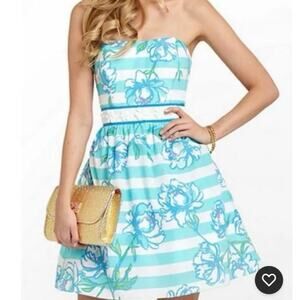 NWT Lilly Pulitzer Langley Dress Shorely Blue Toss a Line Spring Easter Preppy 8